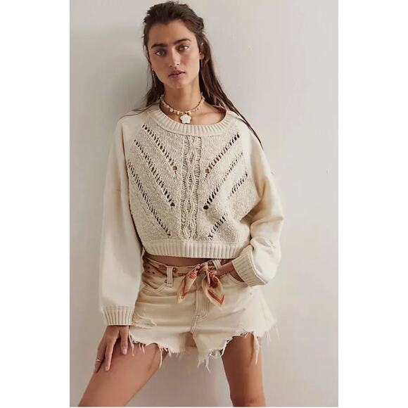 Free People Sweetness Sweatshirt - Oatmeal - Picture 7 of 8